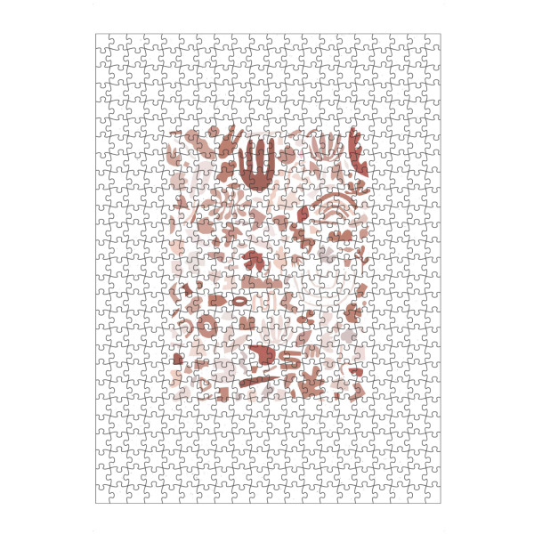 Puzzle Ravensburger "Abstract shapes light brown" artboxONE - Für Kinder,Abstrakt,Lustig