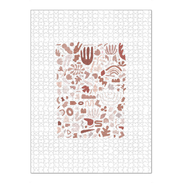 Puzzle Ravensburger "Abstract shapes light brown" artboxONE - Für Kinder,Abstrakt,Lustig