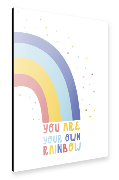 Alu-Dibond "You are your own rainbow" 30x20 cm artboxONE
