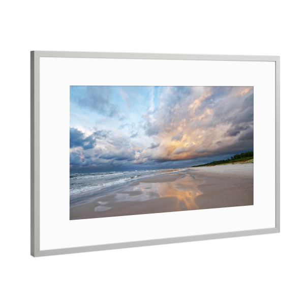 Poster mit Rahmen Silber "Wetterfront" artboxONE - Natur,Reise,Reise / Strand und Meer