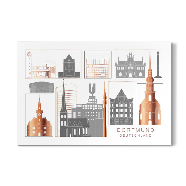 Galerie-Print "Dortmund skyline copper" 30x20 cm artboxONE