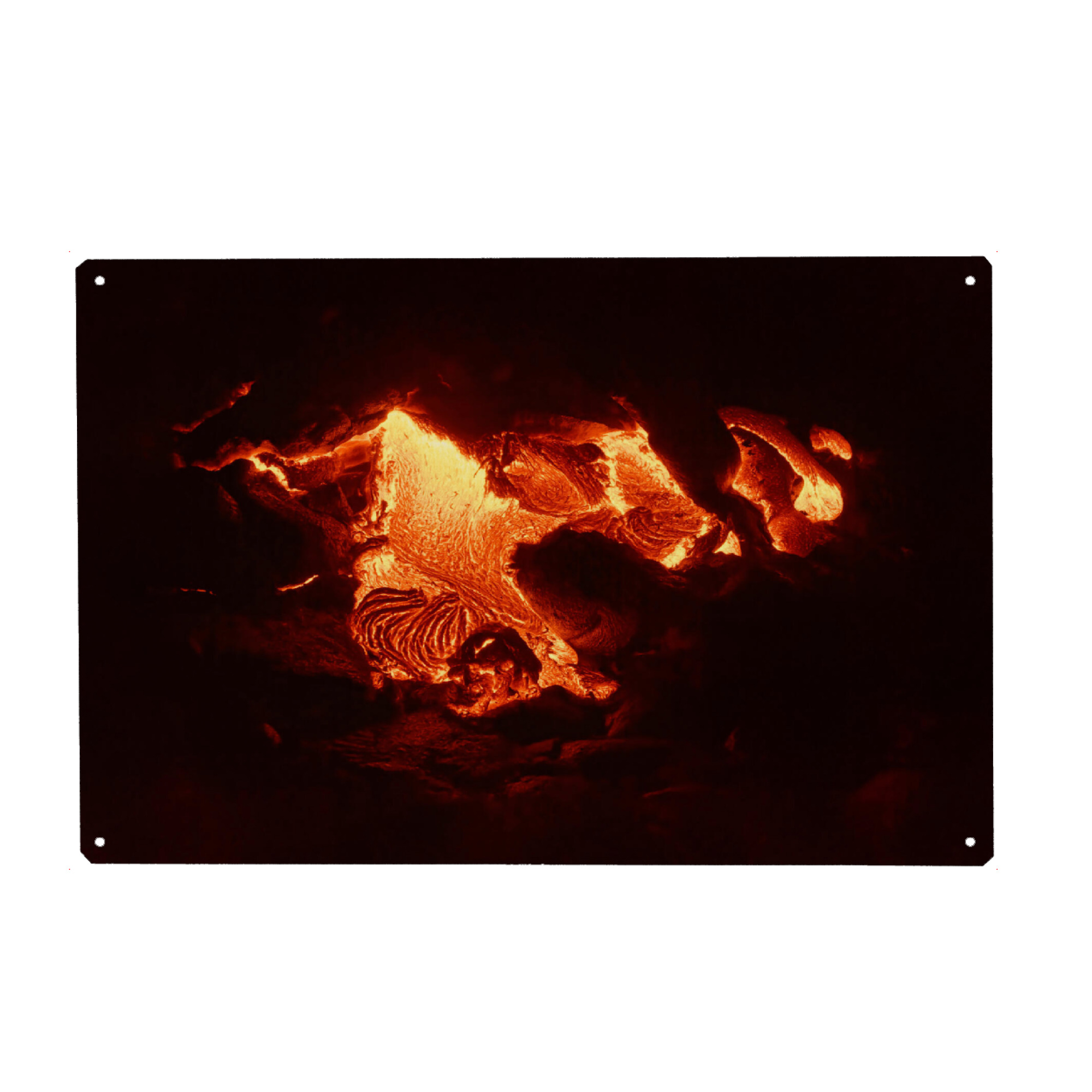 Holzbild "Heißes Magma" artboxONE - Natur,Abstrakt,Reise / Länder