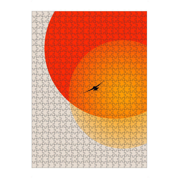 Puzzle Ravensburger "Heat Of The Night" artboxONE - Tiere,Abstrakt - Vogel,Sonne,Sun,Red,Fliegen,Abstract,Abstrakt,Natur,Nature - Bild vogel