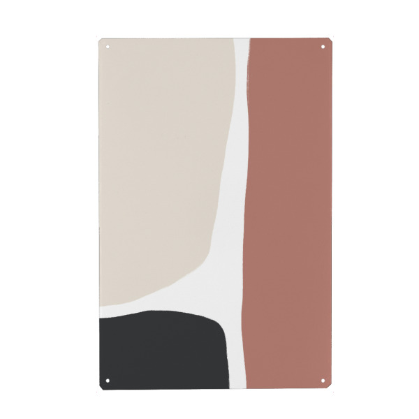 Metall Poster "Natural Shades Trio" artboxONE - Abstrakt,Geometrie