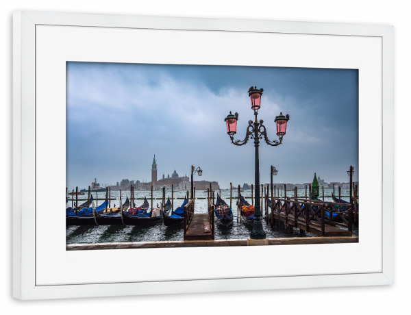 Poster mit Rahmen weiß "Venedig in Italien" artboxONE - Städte,Reise,Architektur,Städte / Venedig
