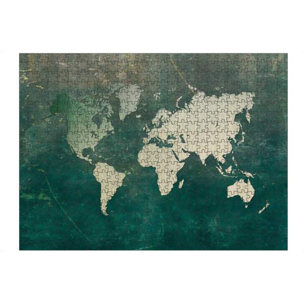 Puzzle Ravensburger "World map green white" artboxONE - Reise,Kartografie