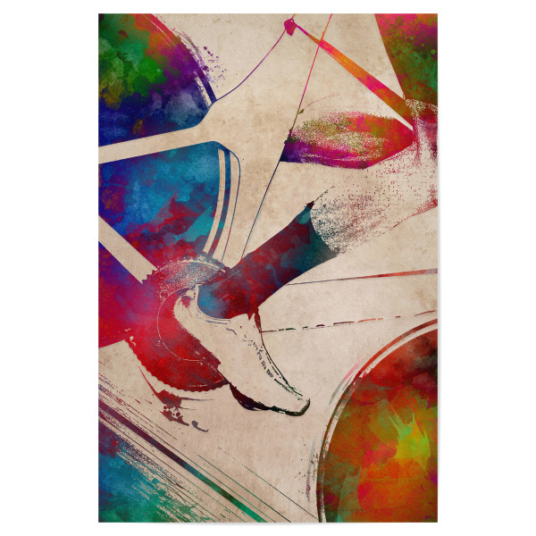 Poster 30x20 cm "Cyclist digital art" artboxONE - Reise,Sport