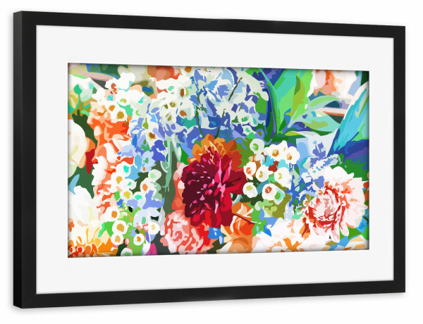 Poster mit Rahmen schwarz "Bloom With Grace" artboxONE - Natur,Floral