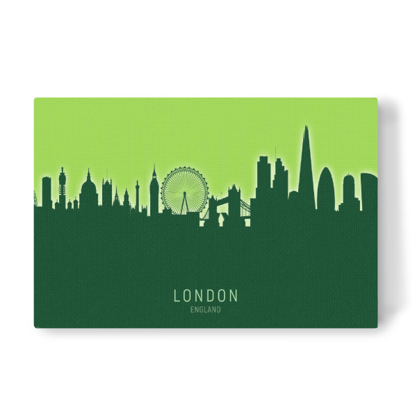Leinwandbild "London England Skyline Glow Green" artboxONE - Städte,Städte / London,Architektur