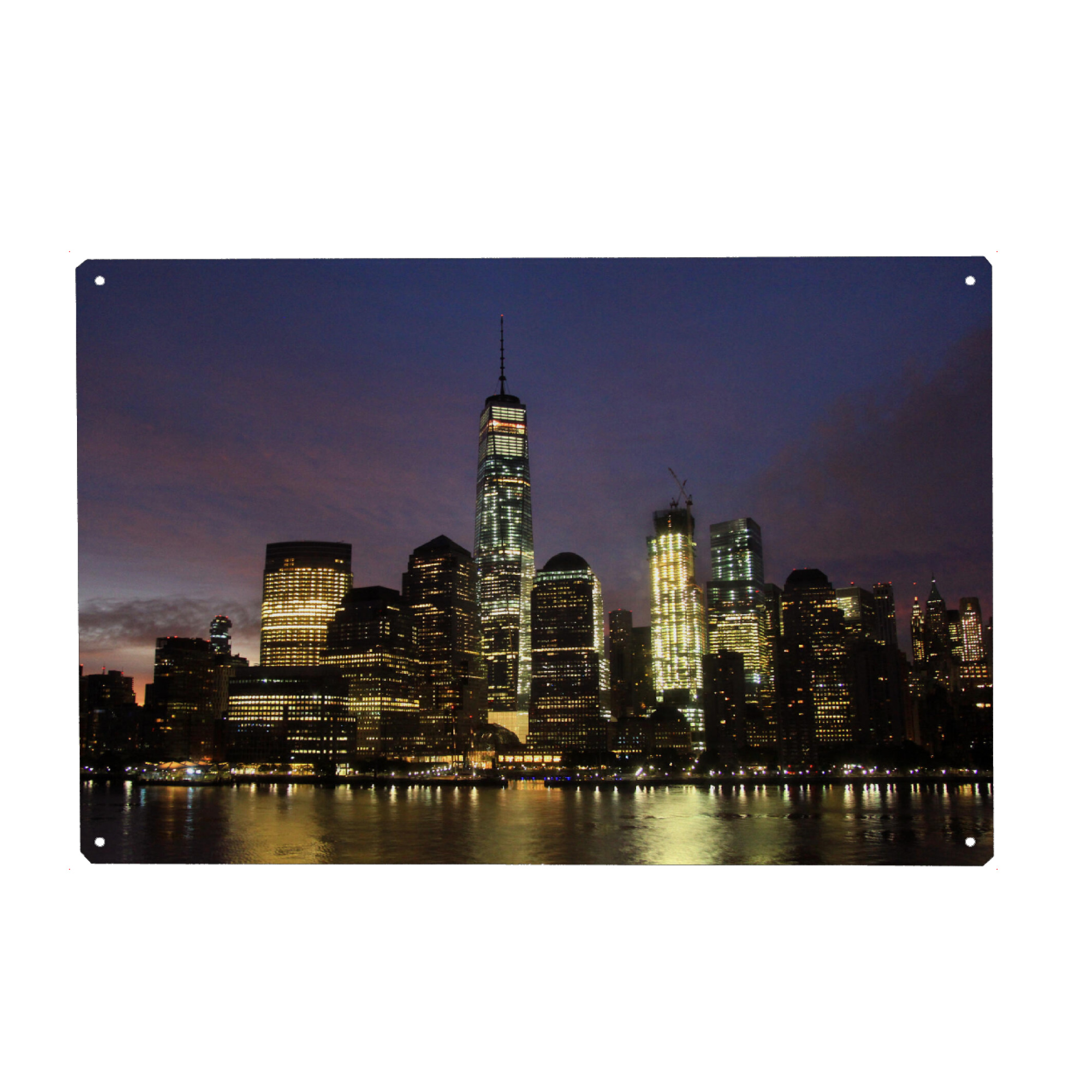 Metall Poster "NY Skyline am Morgen" artboxONE - Städte,Städte / New York,Architektur
