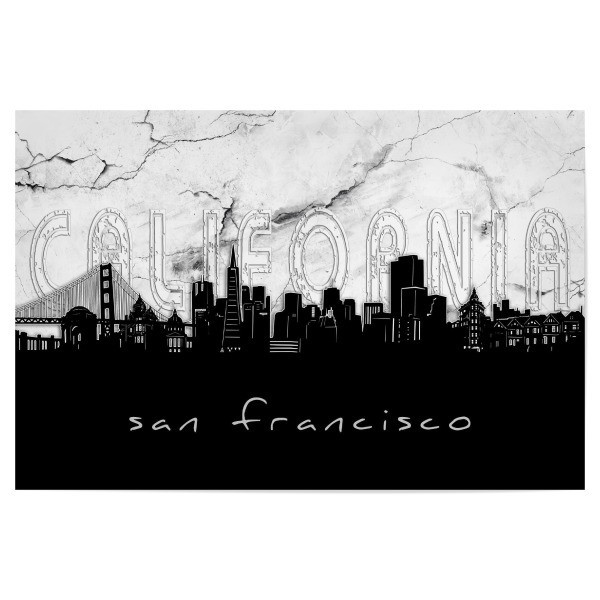 Poster 30x20 cm "San francisco skyline marble" artboxONE - Städte,Reise,Architektur,Städte / San Francisco,Marmor