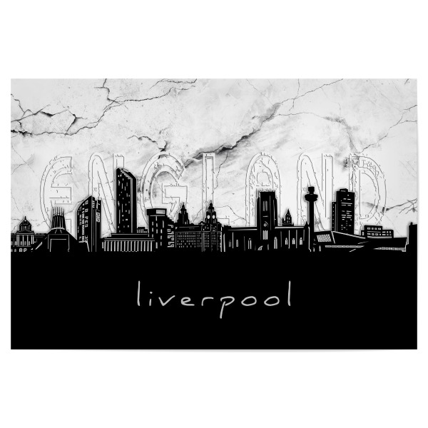 Poster "Liverpool skyline marble" artboxONE - Städte,Reise,Architektur,Marmor