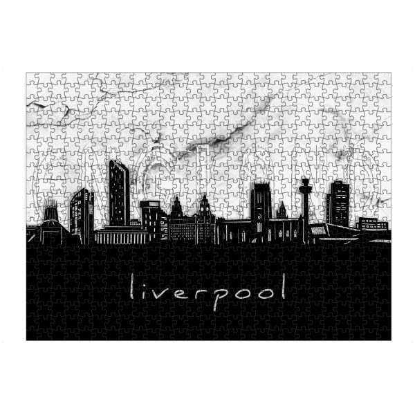 artboxONE Puzzle "Liverpool skyline marble" artboxONE - Städte,Reise,Architektur,Marmor