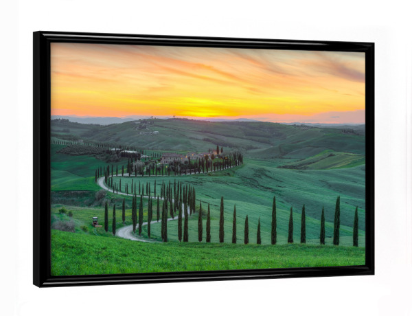 Poster mit schwarzem Rahmen "Crete Senesi Toskana" artboxONE - Natur,Reise,Reise / Länder