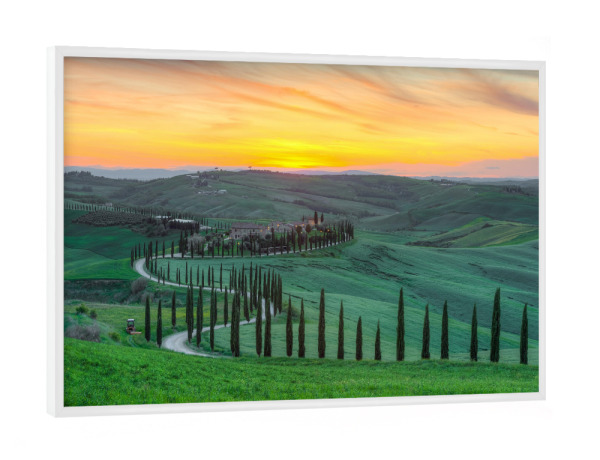 Poster mit weißem Rahmen "Crete Senesi Toskana" artboxONE - Natur,Reise,Reise / Länder