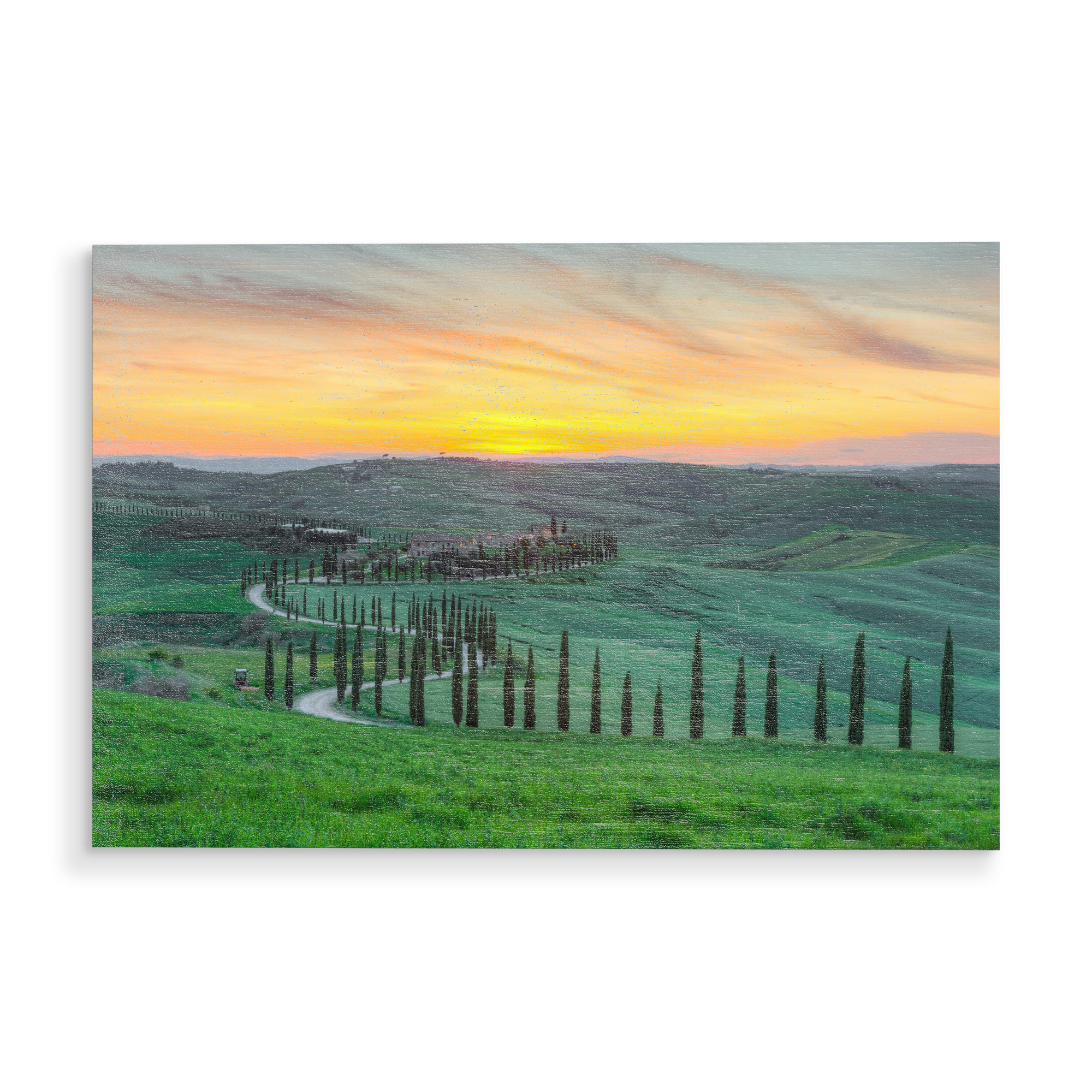 Holzbild "Crete Senesi Toskana" artboxONE - Natur,Reise,Reise / Länder