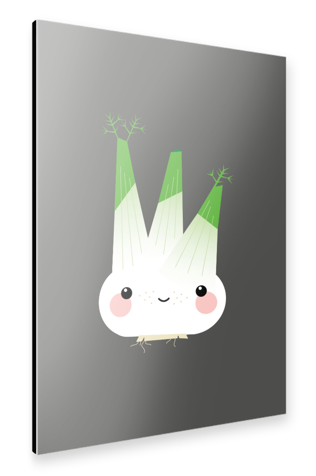 Alu-Dibond "Kawaii-Illustration feiner Fenchel" 75x50 cm artboxONE