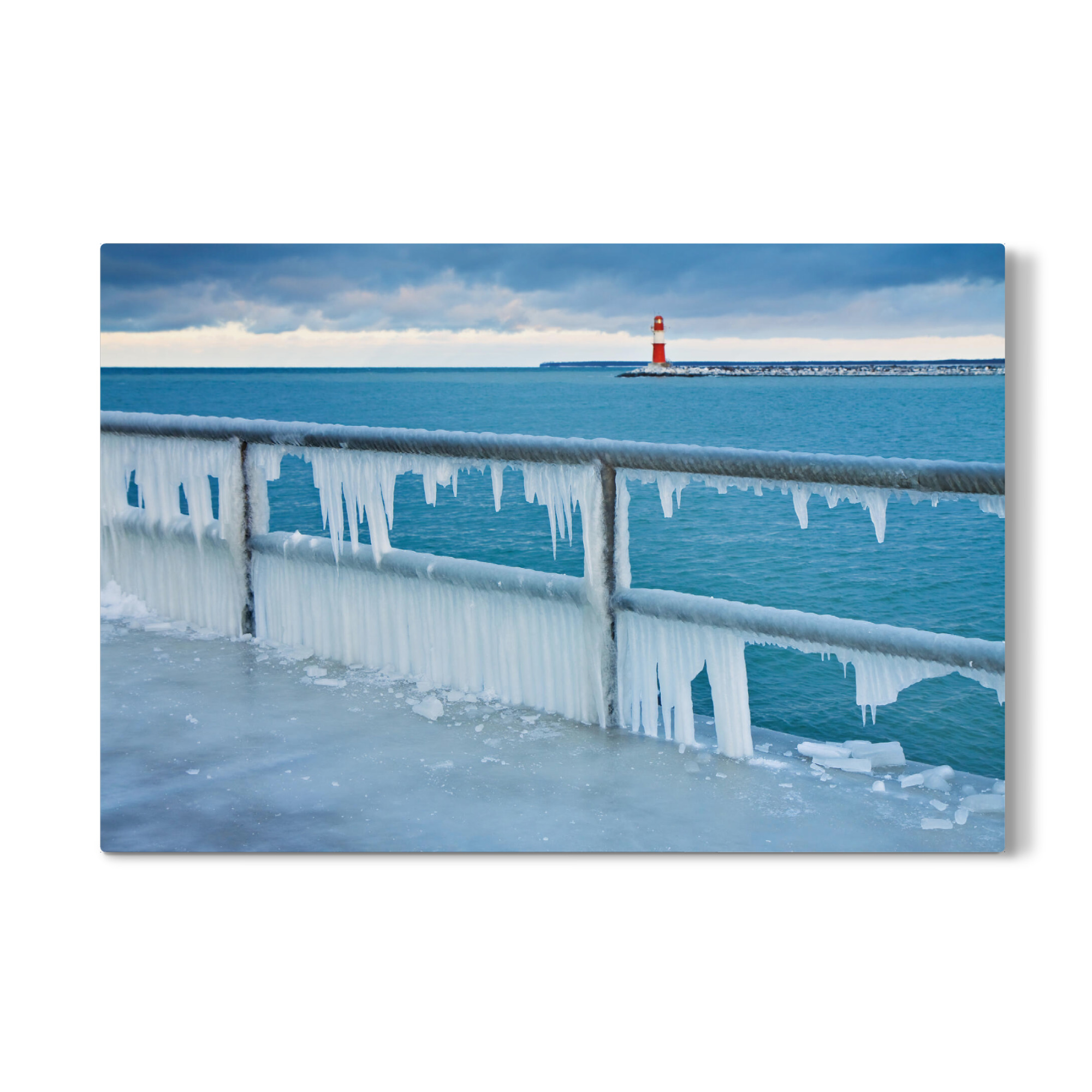 Galerie-Print "Mole in Warnemünde im Winter" 30x20 cm artboxONE