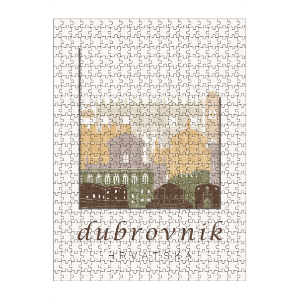 artboxONE Puzzle "Dubrovnik skyline rustic" artboxONE - Städte,Architektur,Kartografie