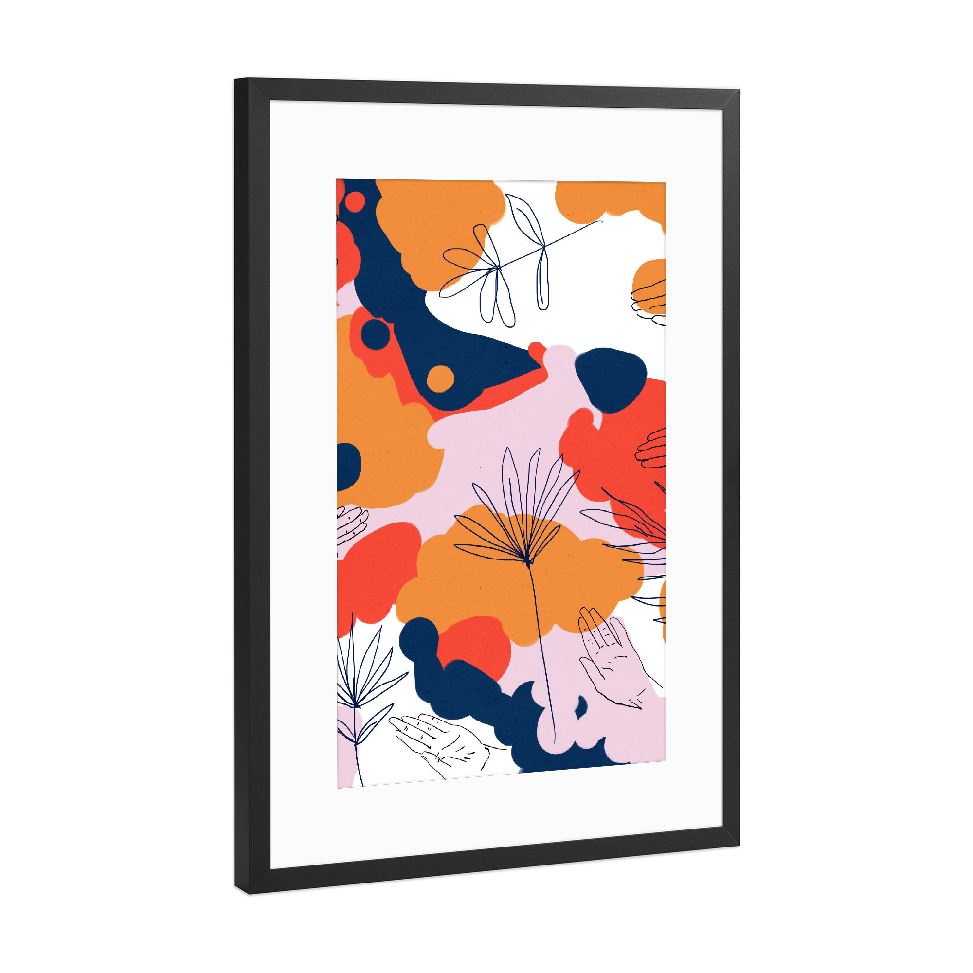 Poster mit Rahmen Schwarz (Metallic) "Creation" artboxONE - Abstrakt