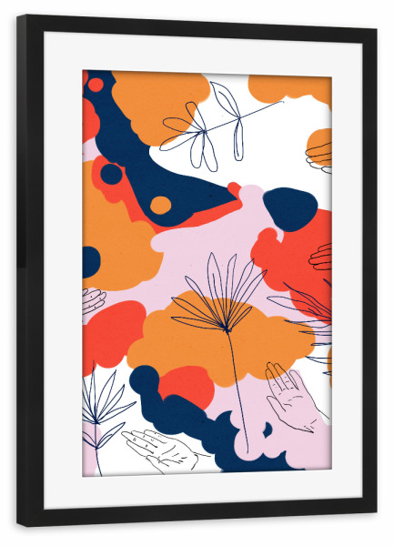 Poster mit Rahmen schwarz "Creation" artboxONE - Abstrakt