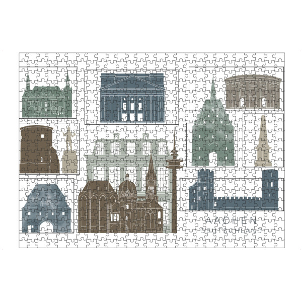 artboxONE Puzzle "Aachen skyline navy" artboxONE - Städte,Reise,Architektur,Kartografie