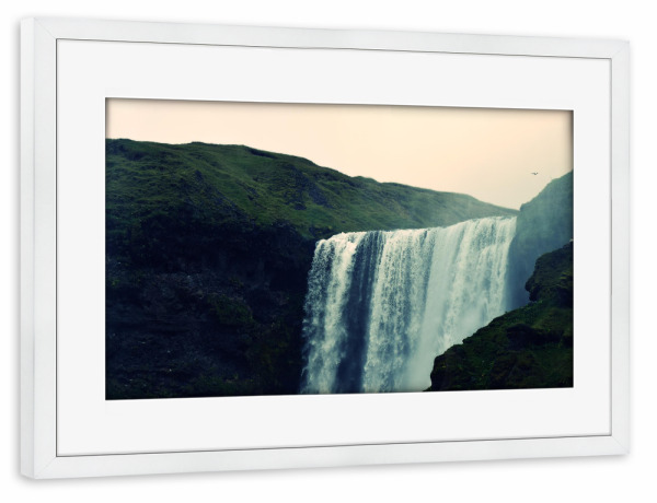 Poster mit Rahmen weiß "Wasserfälle" artboxONE - Natur,Reise,Reise / Länder