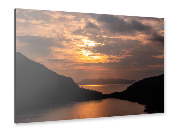 Alu-Dibond "Sonnenuntergang Mittelmeer" 30x20 cm artboxONE