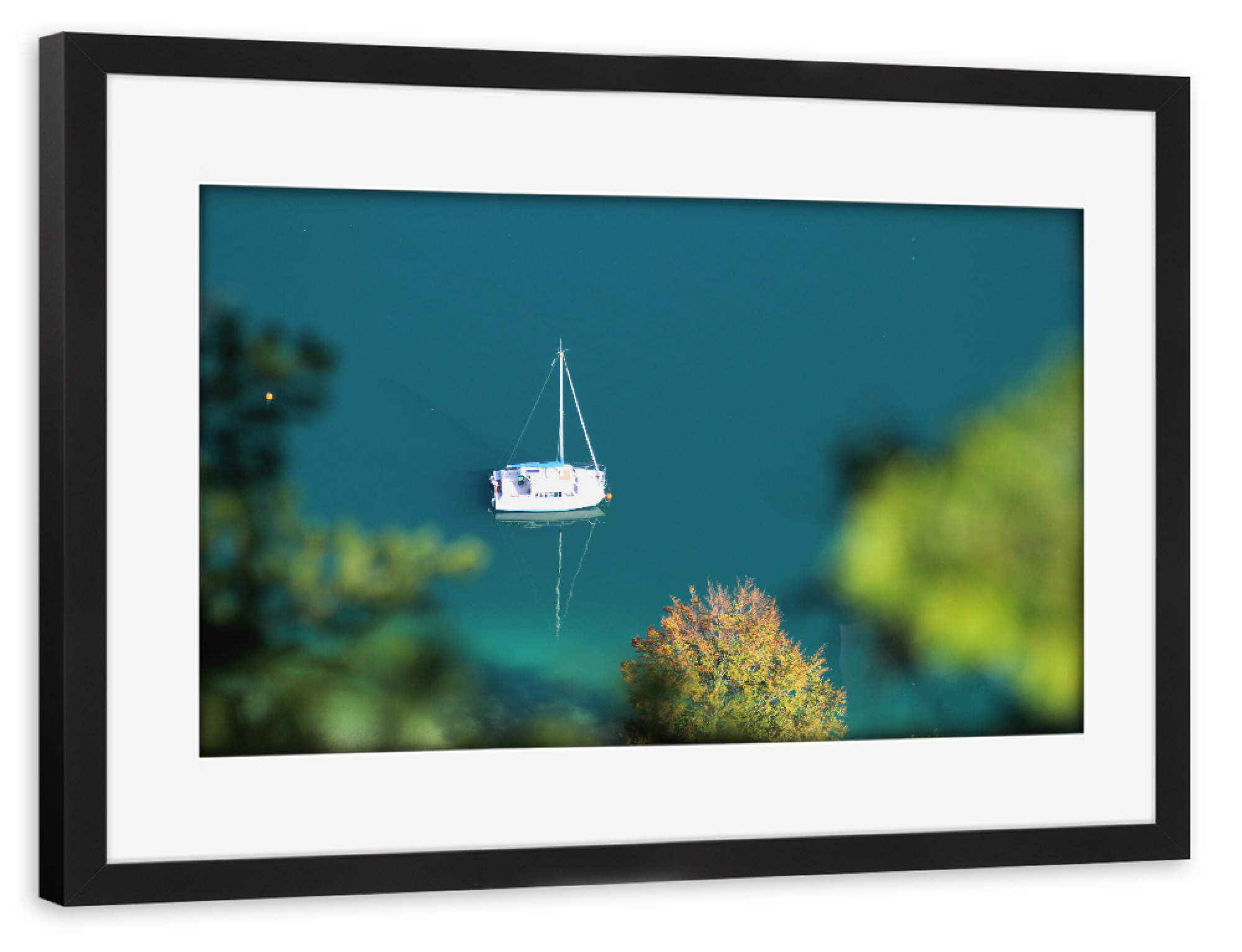 Poster mit Rahmen schwarz "Herbstsee" artboxONE - Natur,Reise