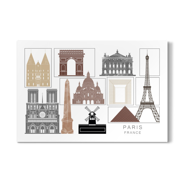 Galerie-Print "Paris skyline black & brown" 30x20 cm artboxONE