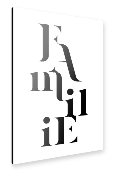Alu-Dibond "Buchstaben-Familie" 30x20 cm artboxONE