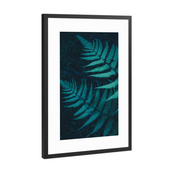 Poster mit Rahmen Schwarz (Metallic) "Green Impact" artboxONE - Natur,Floral