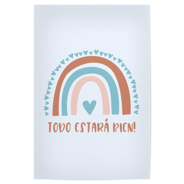 Poster "Rainbow - todo estara bien" artboxONE - Städte,Typografie,Natur,Für Kinder,Liebe