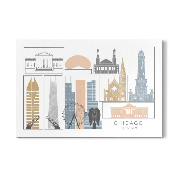 Galerie-Print "Chicago skyline earth" 30x20 cm artboxONE