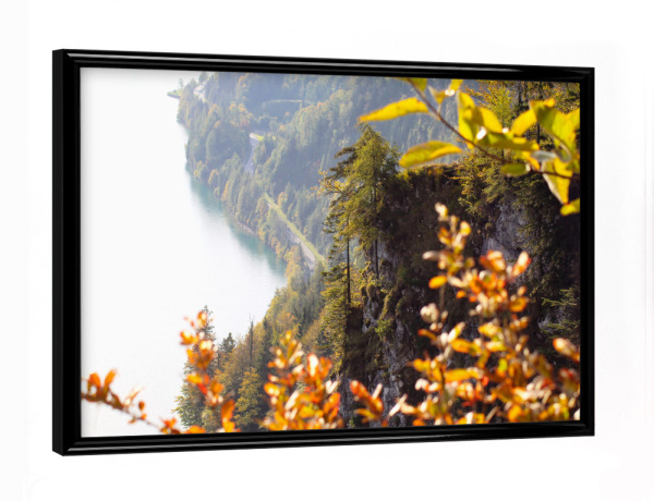 Poster mit schwarzem Rahmen "Goldene Seestraße" artboxONE - Natur