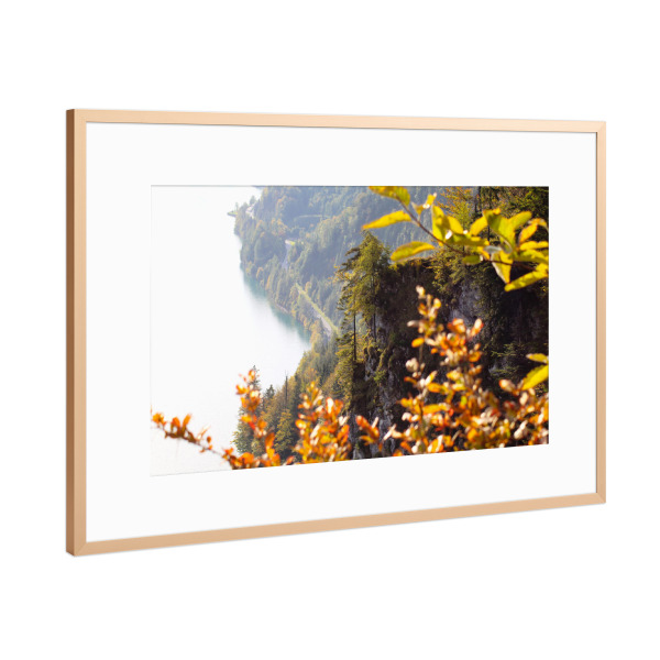 Poster mit Rahmen Kupfer "Goldene Seestraße" artboxONE - Natur