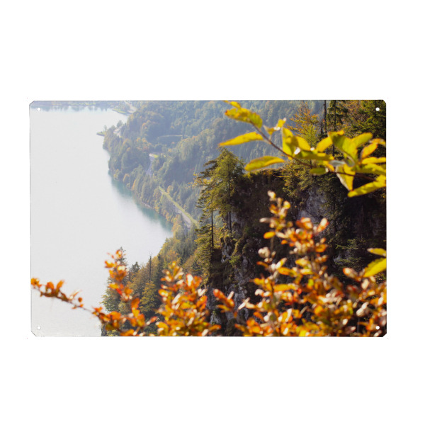 Metall Poster "Goldene Seestraße" artboxONE - Natur