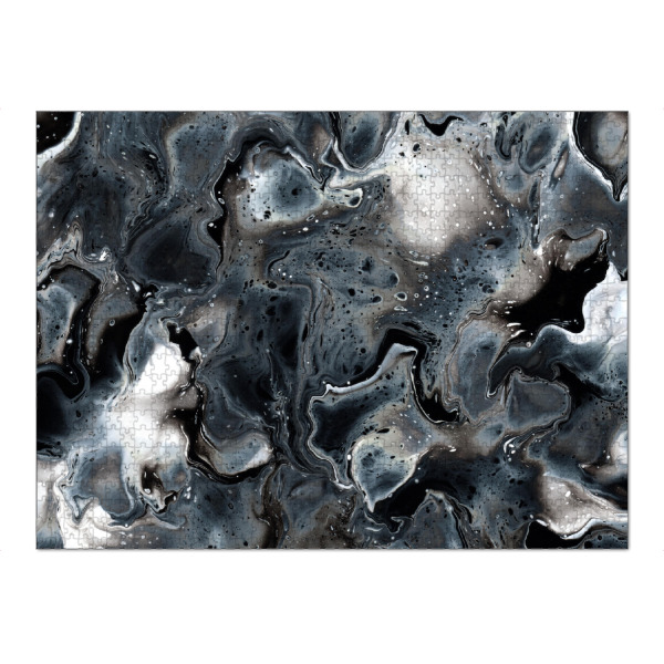 Puzzle Ravensburger "Kaysymoon Black & White" artboxONE - Natur,Abstrakt,Schwarzweiß,Marmor,Galaxy