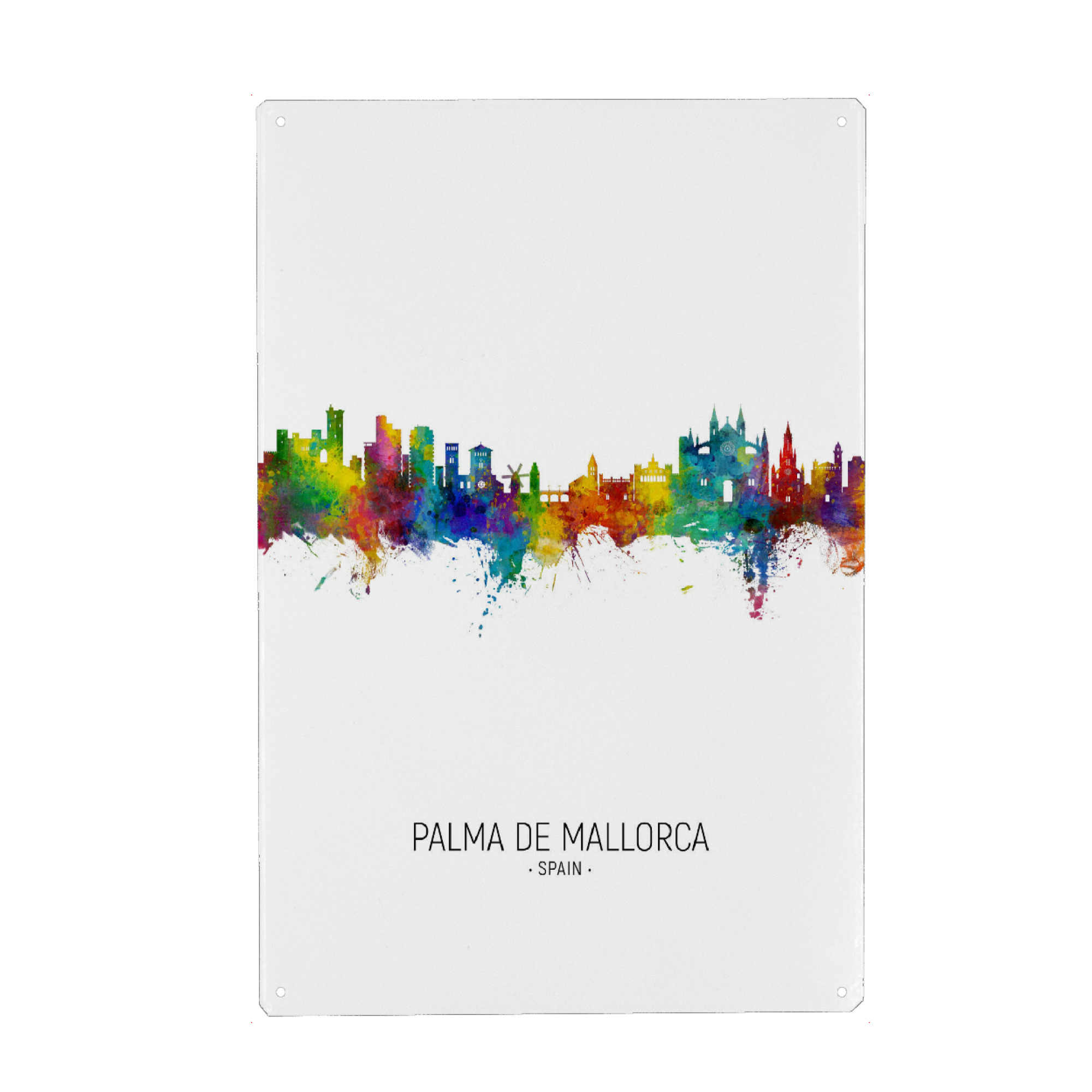 Holzbild "Palma de Mallorca Skyline Portrait" artboxONE - Städte