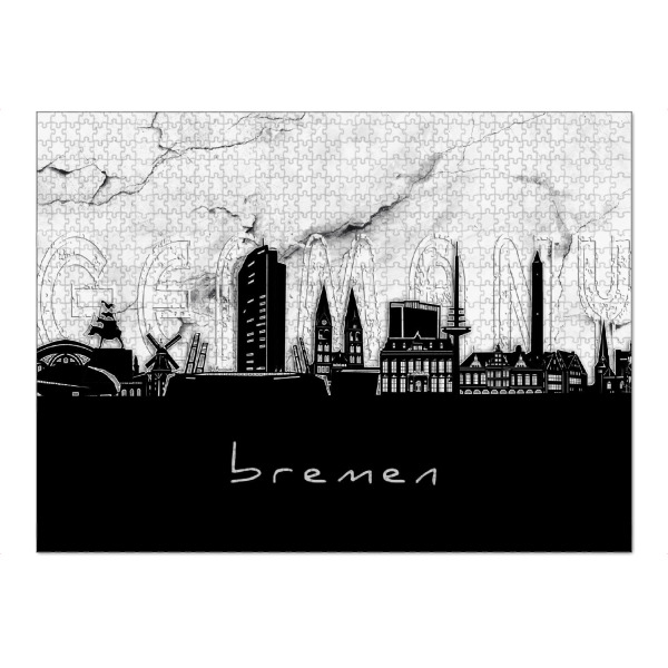 Puzzle Ravensburger "Bremen skyline marble" artboxONE - Städte,Reise,Architektur,Marmor