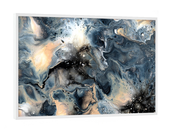 Poster mit weißem Rahmen "Kaysymoon Galaxy" artboxONE - Natur,Abstrakt,Marmor,Galaxy