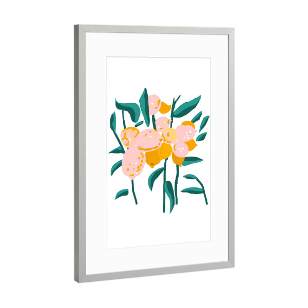 Poster mit Rahmen Silber "Lemon Love" artboxONE - Natur,Essen & Trinken