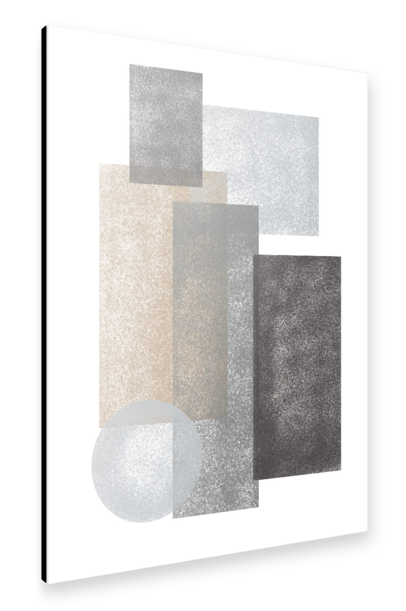 Alu-Dibond "Rectangular shapes and circle" 75x50 cm artboxONE