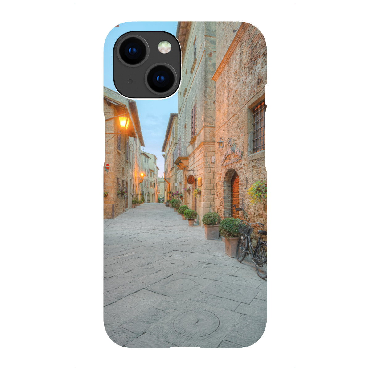iPhone "Straße durch Pienza, Toskana" Premium-Case Handyhülle artboxONE