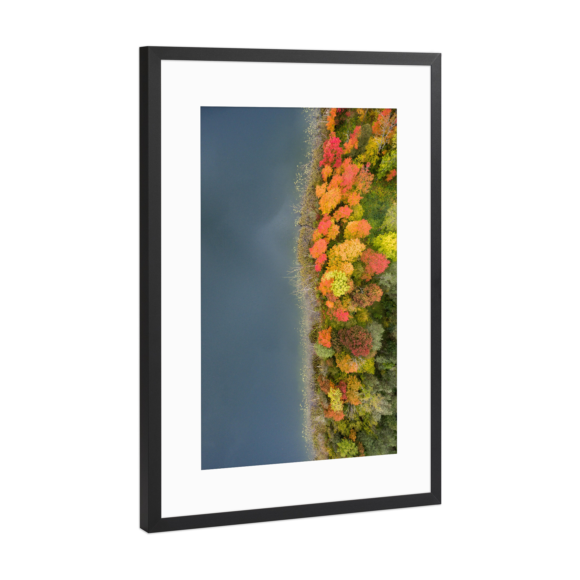 Poster mit Rahmen Schwarz (Metallic) "Autumn coast" artboxONE - Natur,Reise,Floral
