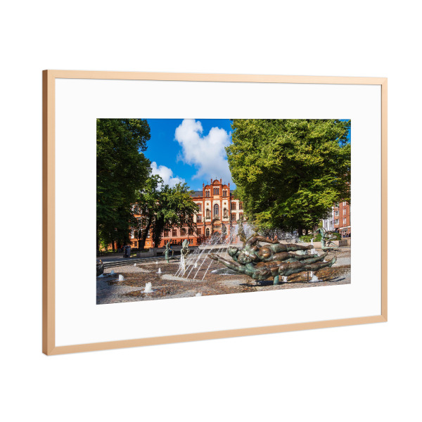 Poster mit Rahmen Kupfer "Universität in Rostock" artboxONE - Städte,Architektur,Städte / Weitere