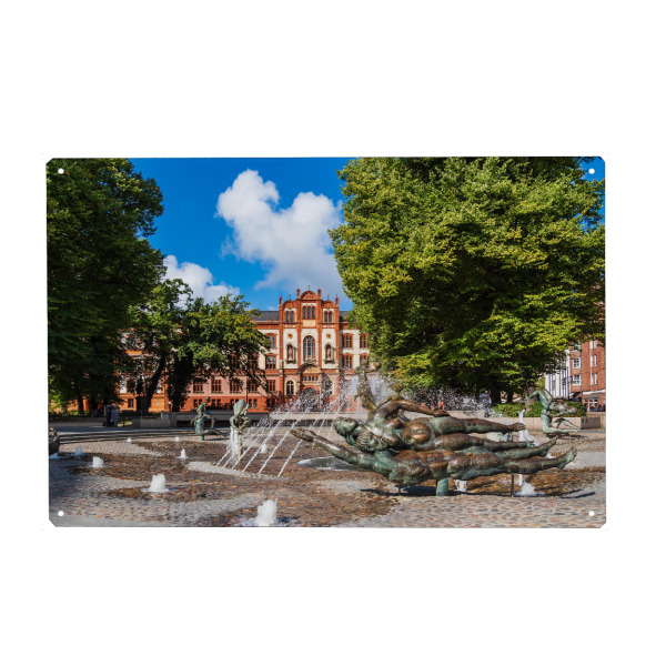 Holzbild "Universität in Rostock" artboxONE - Städte,Architektur,Städte / Weitere