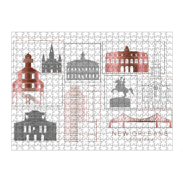 artboxONE Puzzle "New Orleans skyline rosegold" artboxONE - Städte,Reise,Architektur,Kartografie