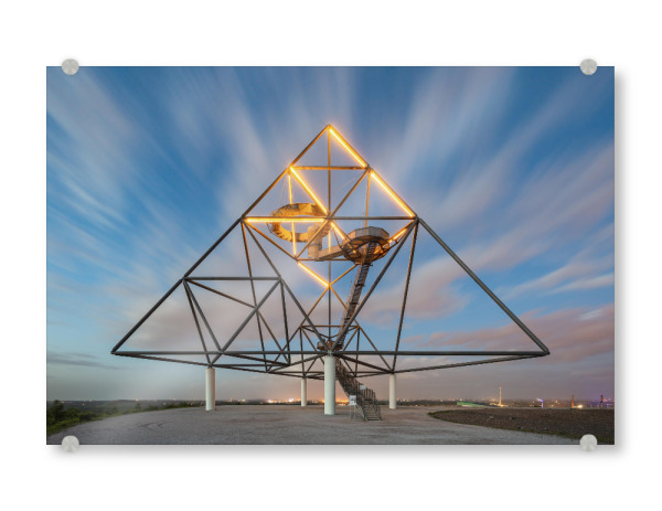 Acrylglasbild "Tetraeder Bottrop am Abend" artboxONE - Reise,Architektur,Reise / Länder