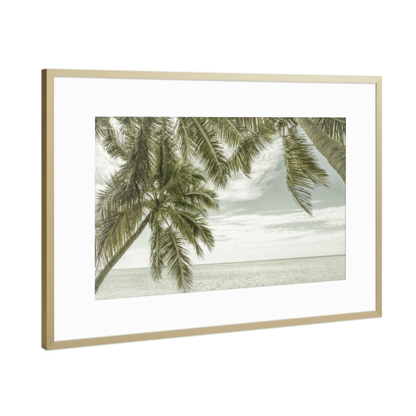 Poster mit Rahmen Gold "Meeresblick | Vintage" artboxONE - Natur,Reise / Strand und Meer